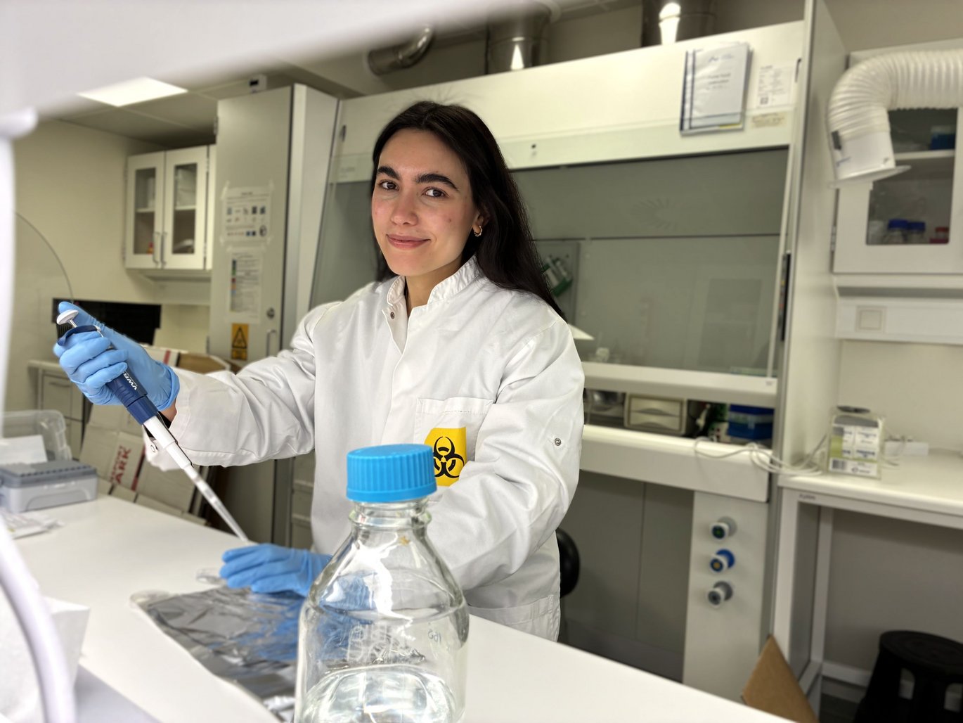 Valentina Villani was first a Research Assistant in Chao Sun's lab before starting her PhD. Photo: Rikke Lindhard, DANDRITE